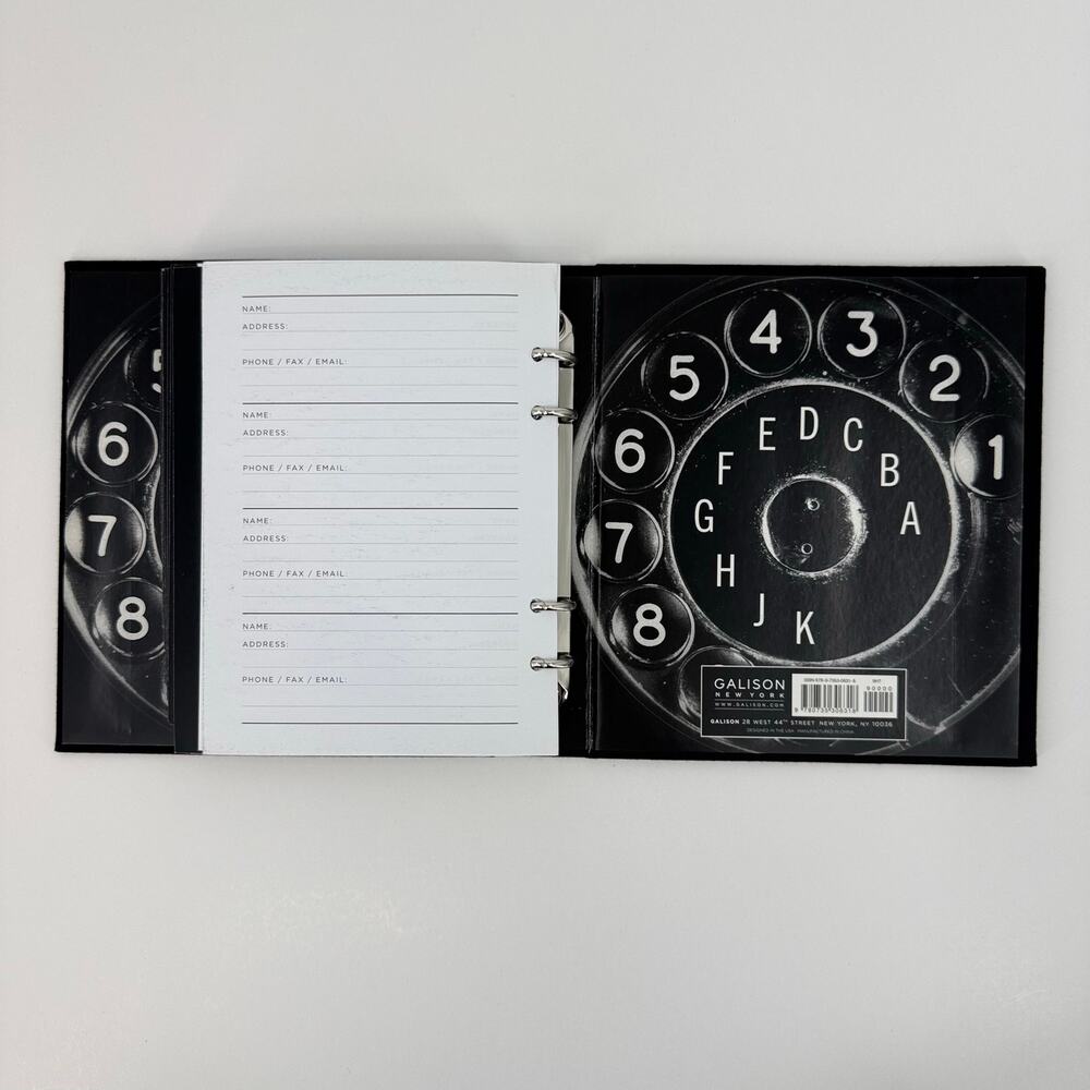 Galison New York Address Book and 3 Packs of Refill Pages Black Telephone Desk - Picture 4 of 7